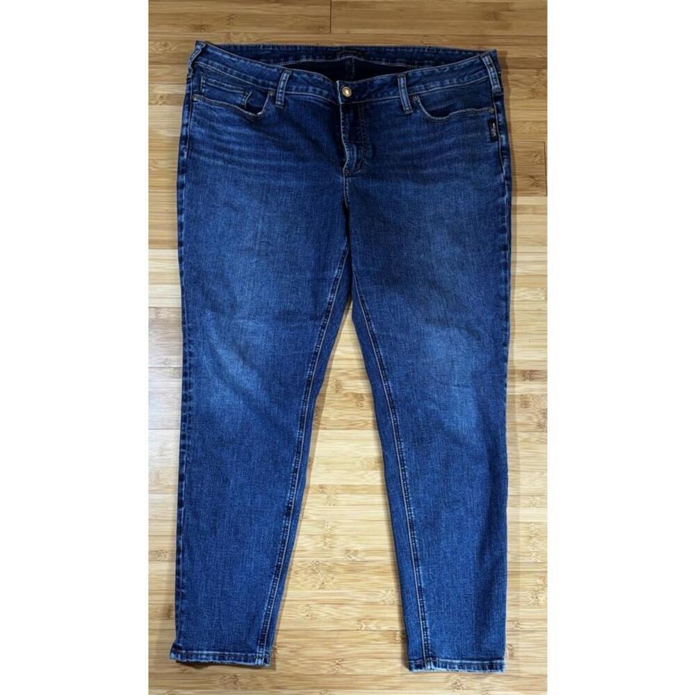 Silver Jeans Co. Suki Skinny Women’s Size 20 L29 Blue Stretch Denim Jeans